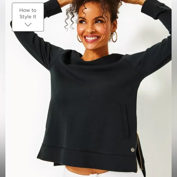 Lilly Pulitzer NAVY Beach Comber pullover - Picture 4 of 11